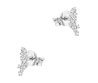 Shining Crystal Silver Stud Earring STS-6471